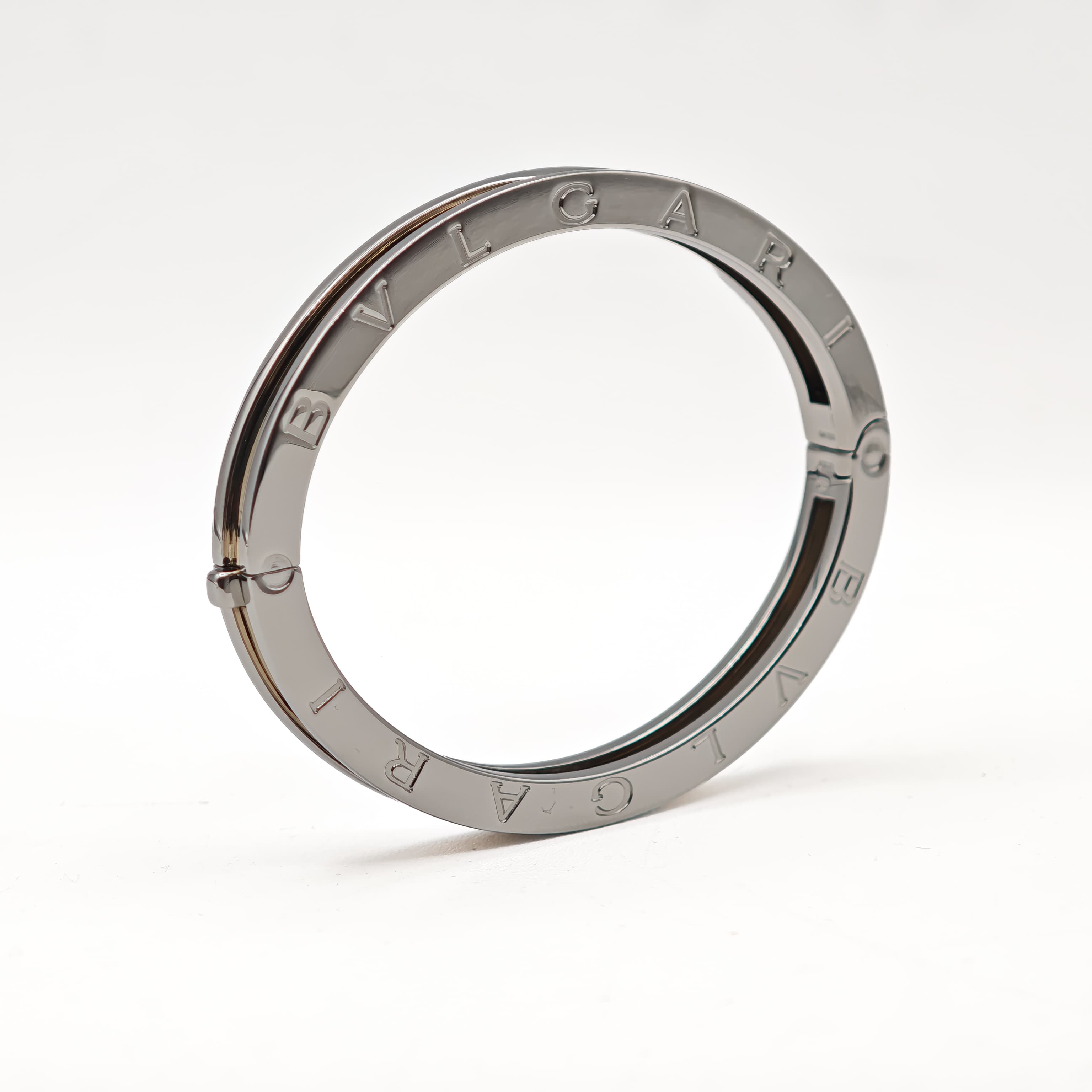 Bvlgari B.zero1 Stainless Steel and Yellow Gold Bangle Bracelet
